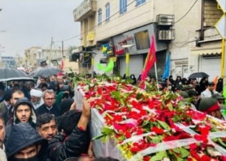 مراسم استقبال و تشییع پیکر مطهر یک شهید گمنام در شهر جهرم برگزار شد