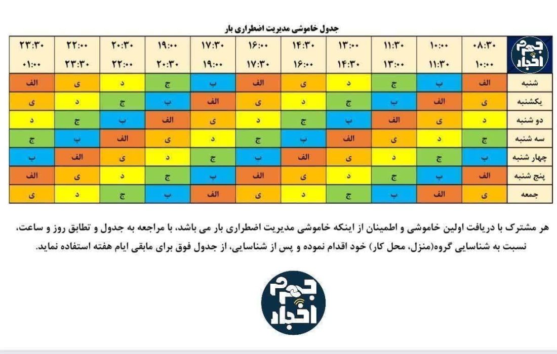 آیا قطعی‌های برق ۴ ساعته می‌شود؟ / جدول خاموشی‌های شهرستان جهرم