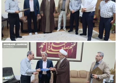 تجلیل از فعالیت هنری خوشنویس نامدار جهرمی