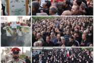 مراسم تشییع پیکر پاک سردار سرتیپ شهید مصطفی روشن در شهر جهرم