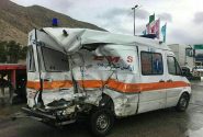 تصادف آمبولانس با پژو ۴۰۵ در محور خاوران ۶ مصدوم بر جا گذاشت