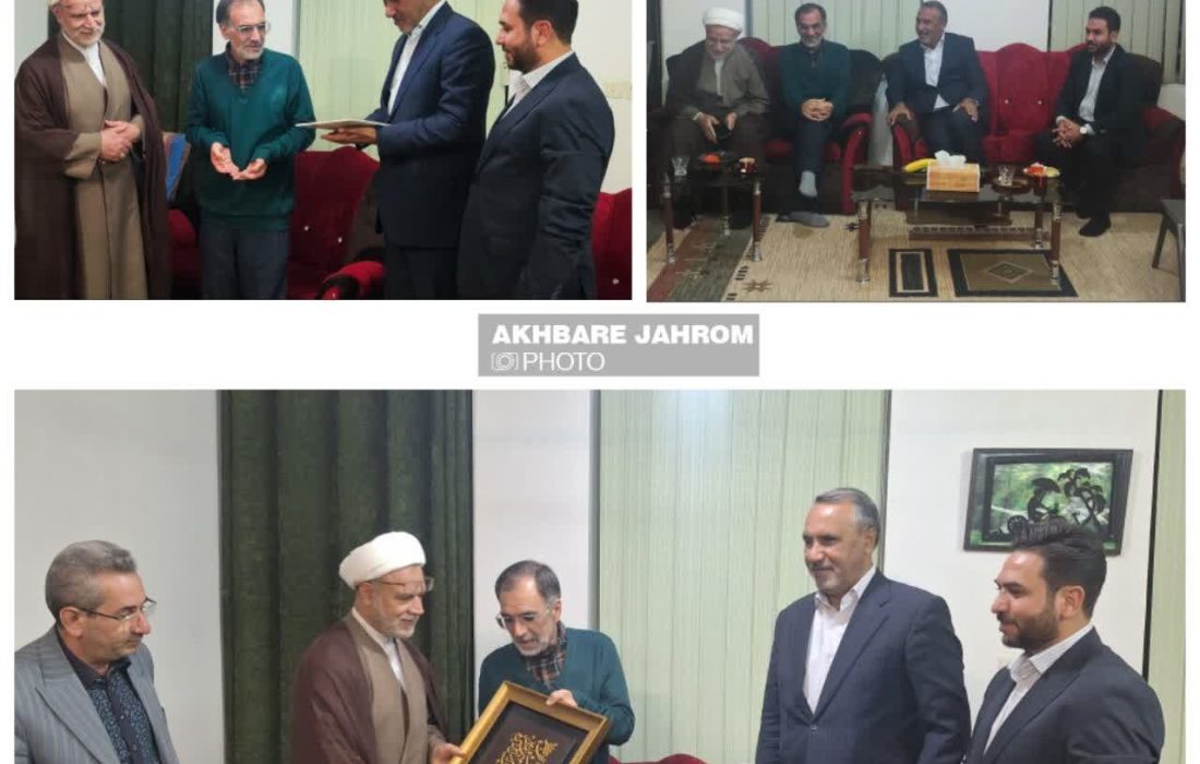 منزل دکتر حیدرعلی میمنه، مقصد قدردانی و تجلیل از فعالان و پیشکسوتان خدمت به جهرم