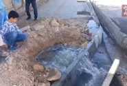 پیمانکار شهرداری جهرم، عامل آسیب خط انتقال آب بلوار آزادگان