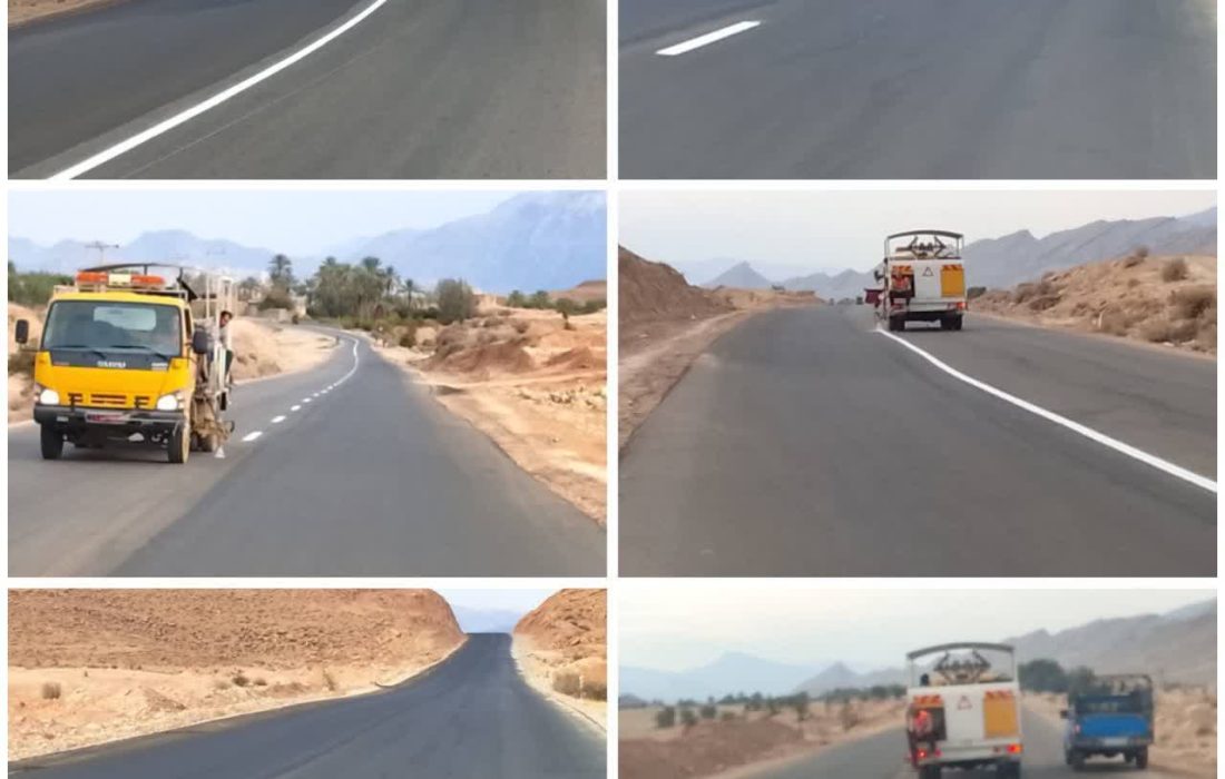 اجرای خطکشی در محورهای بخش سیمکان برای ارتقای ایمنی تردد